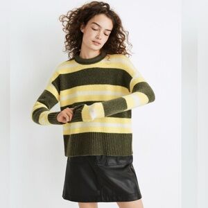 NWT Madewell Striped Fulton Pullover Sweater